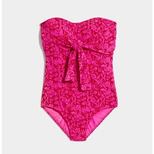 Vineyard Vines Hot Pink Floral One-Piece Swimsuit